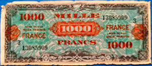 1000 francs France type 1945