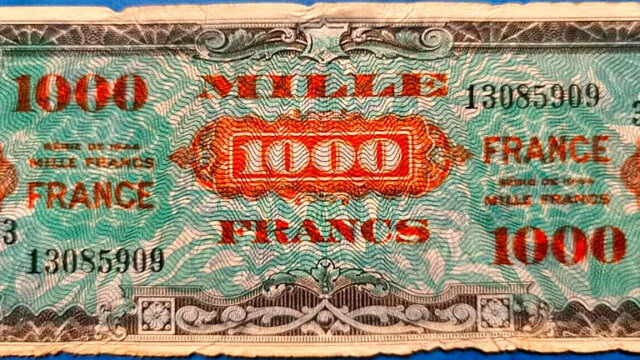 1000 francs France type 1945