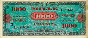 1000 francs France type 1945