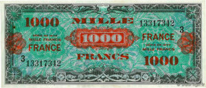 1000 francs France type 1945