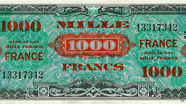 1000 francs France type 1945