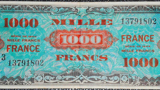 1000 francs France type 1945