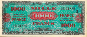 1000 francs France type 1945