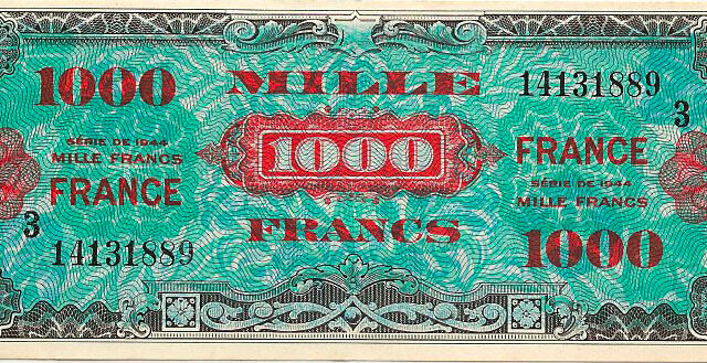 1000 francs France type 1945