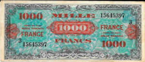 1000 francs France type 1945