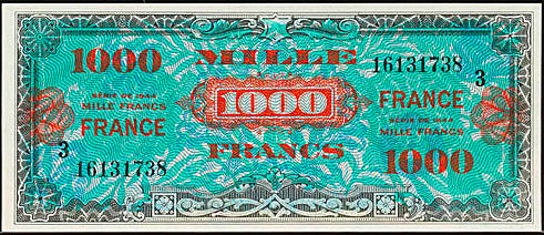 1000 francs France type 1945