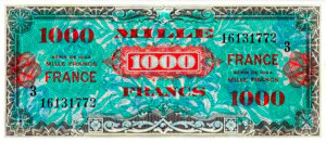 1000 francs France type 1945