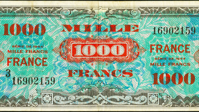 1000 francs France type 1945