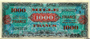 1000 francs France type 1945