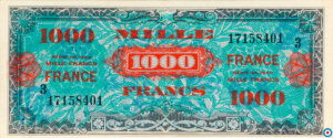 1000 francs France type 1945