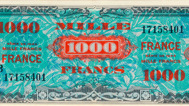 1000 francs France type 1945