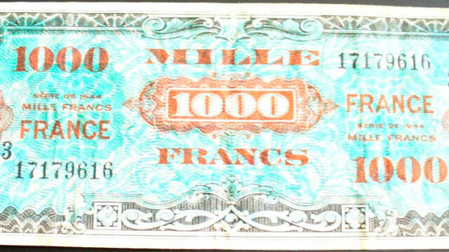 1000 francs France type 1945