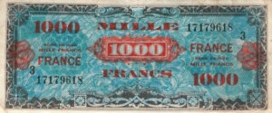 1000 francs France type 1945