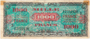 1000 francs France type 1945