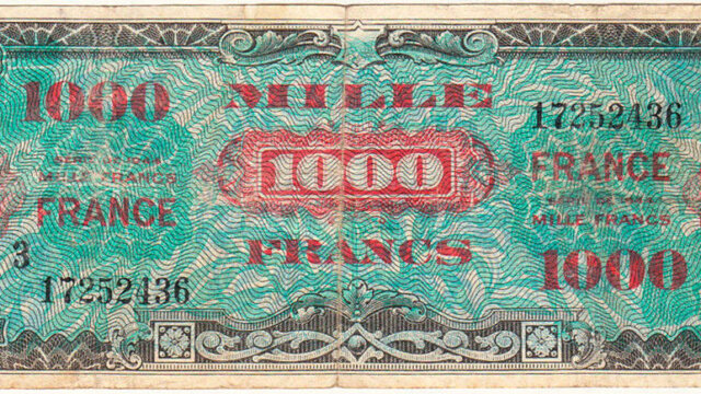 1000 francs France type 1945