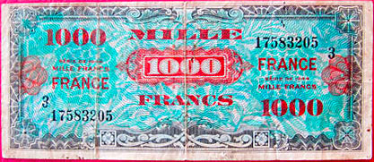 1000 francs France type 1945