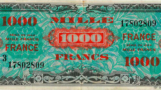 1000 francs France type 1945