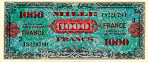 1000 francs France type 1945