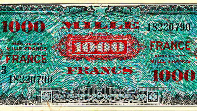 1000 francs France type 1945