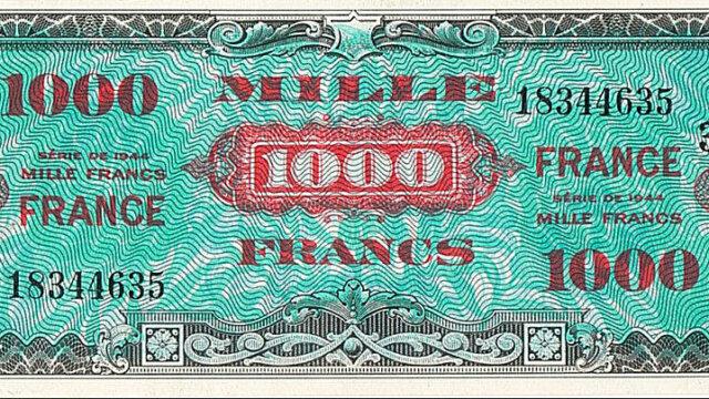 1000 francs France type 1945