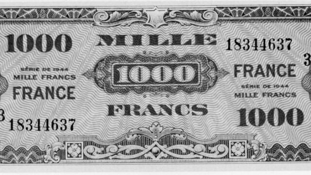 1000 francs France type 1945