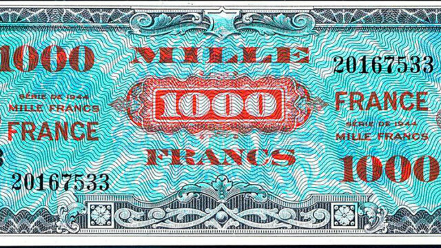 1000 francs France type 1945