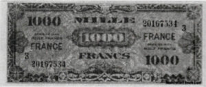 1000 francs France type 1945