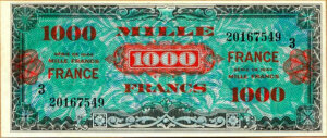 1000 francs France type 1945