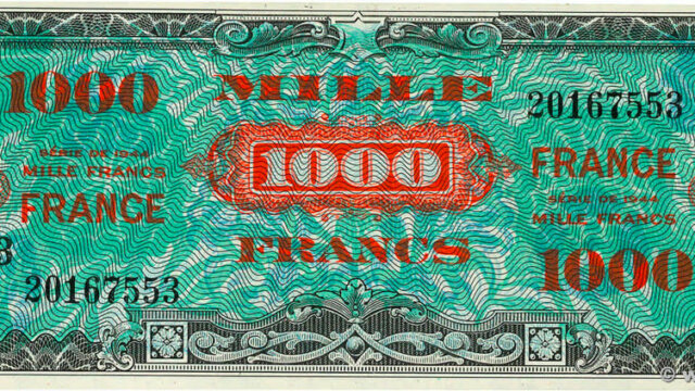 1000 francs France type 1945