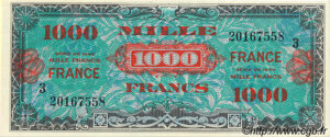 1000 francs France type 1945