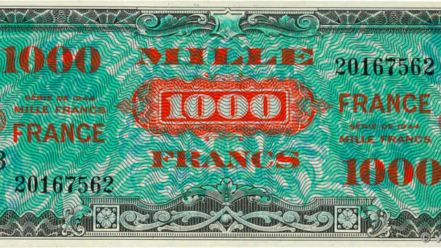 1000 francs France type 1945