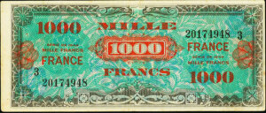 1000 francs France type 1945