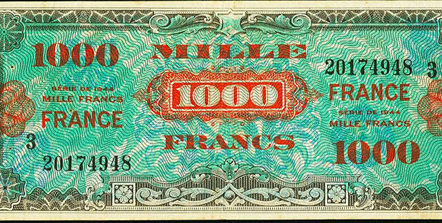 1000 francs France type 1945