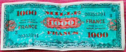 1000 francs France type 1945