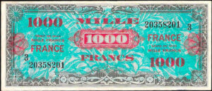 1000 francs France type 1945