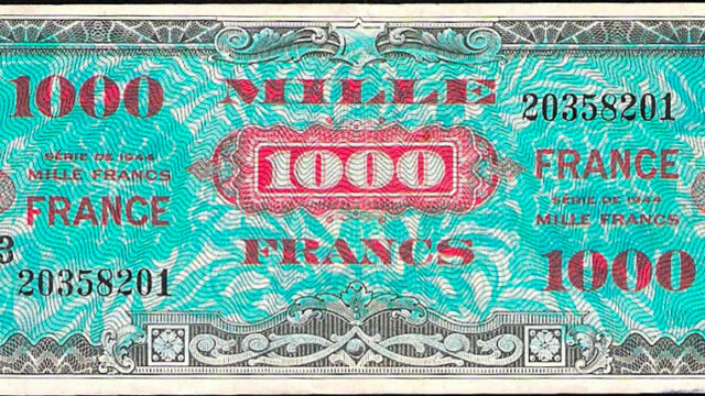 1000 francs France type 1945