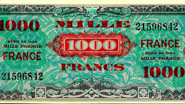 1000 francs France type 1945