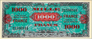 1000 francs France type 1945