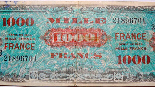 1000 francs France type 1945