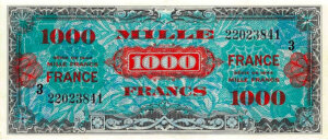 1000 francs France type 1945