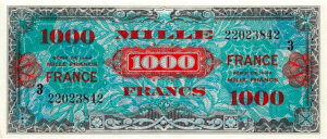 1000 francs France type 1945