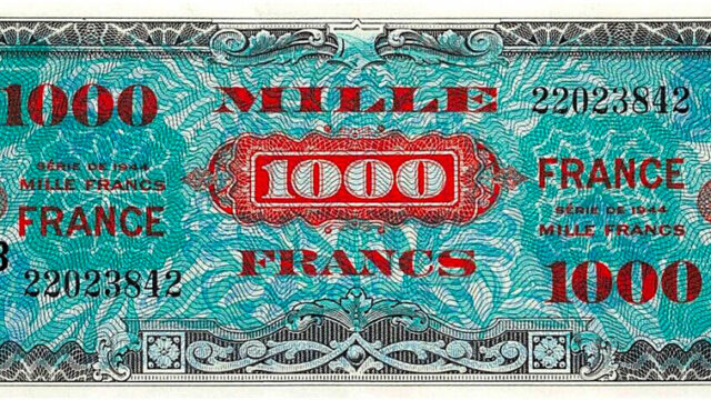 1000 francs France type 1945