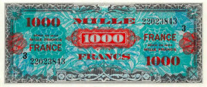 1000 francs France type 1945