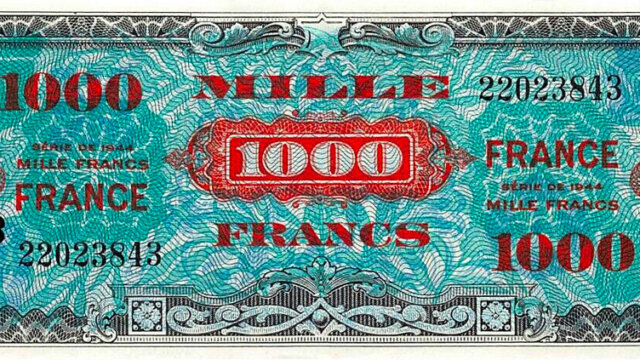 1000 francs France type 1945