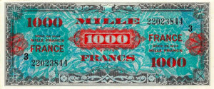 1000 francs France type 1945