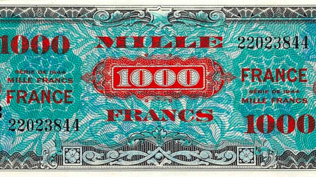 1000 francs France type 1945