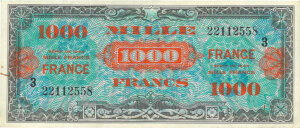 1000 francs France type 1945