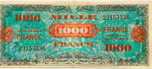 1000 francs France type 1945