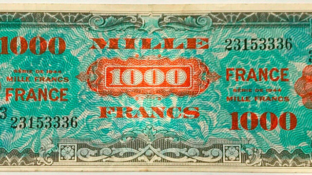 1000 francs France type 1945