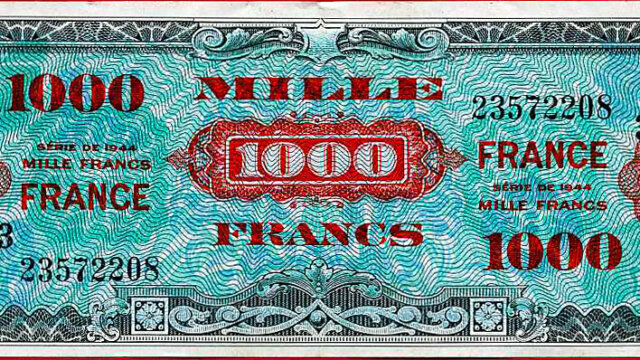 1000 francs France type 1945